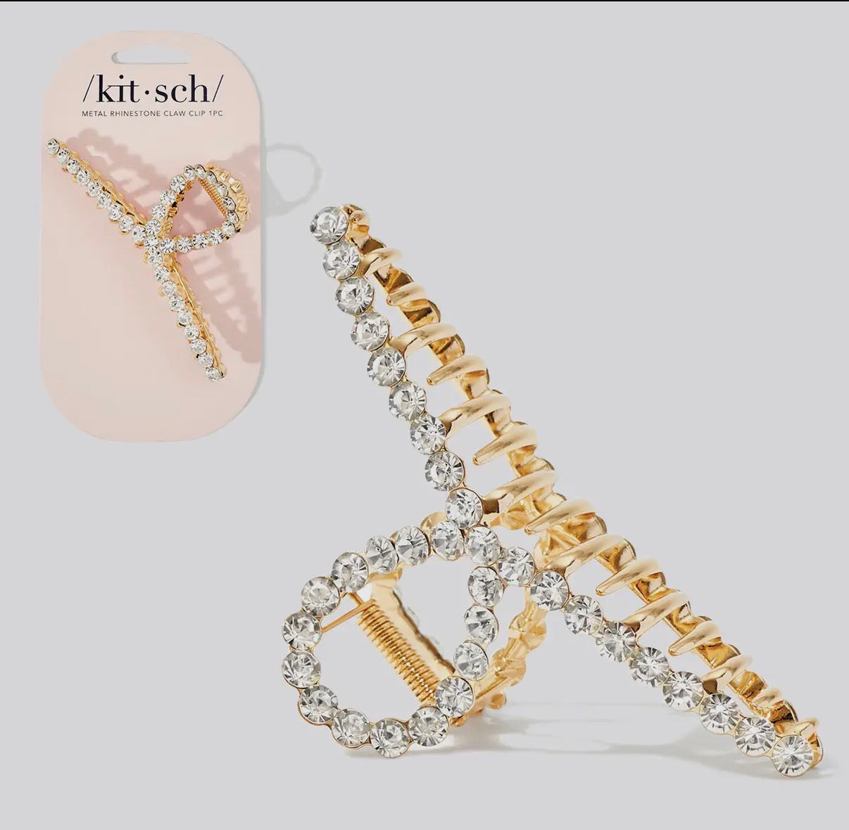 Metal Rhinestone Loop Claw Clip