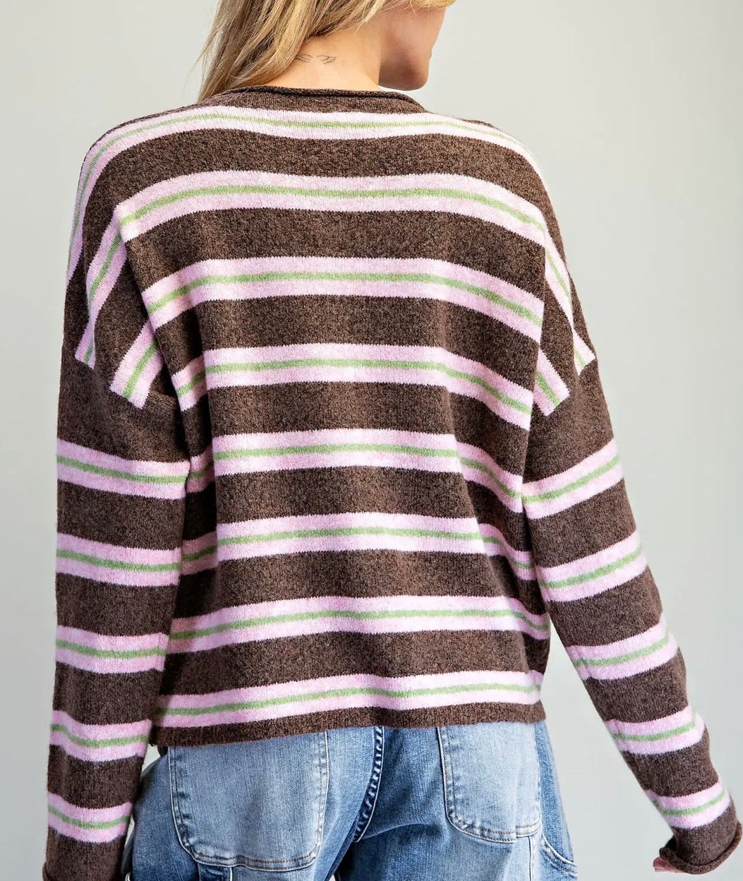 Moments Notice Striped Cardigan