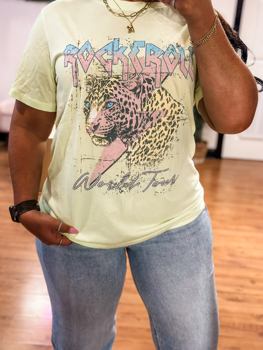 Rock N Roll Leopard Graphic Tee