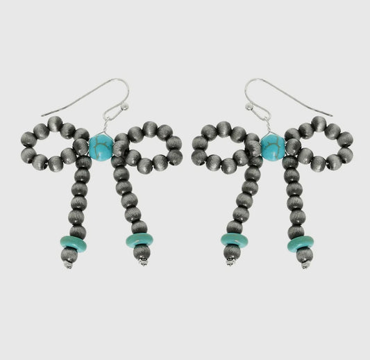 Navajo Pearl Bow Earrings