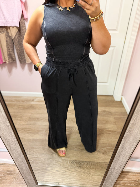 Up for Anything Two Piece Set, Black