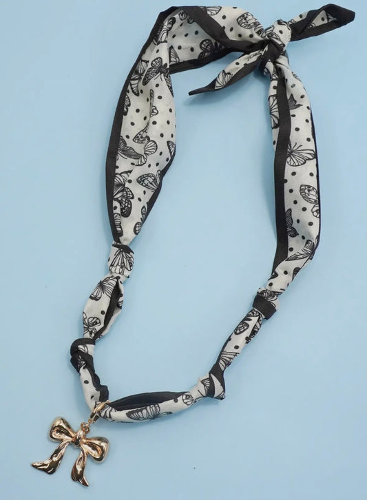 Interchangeable Charm Scarf Necklace