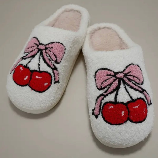 Cherry Bow Slippers