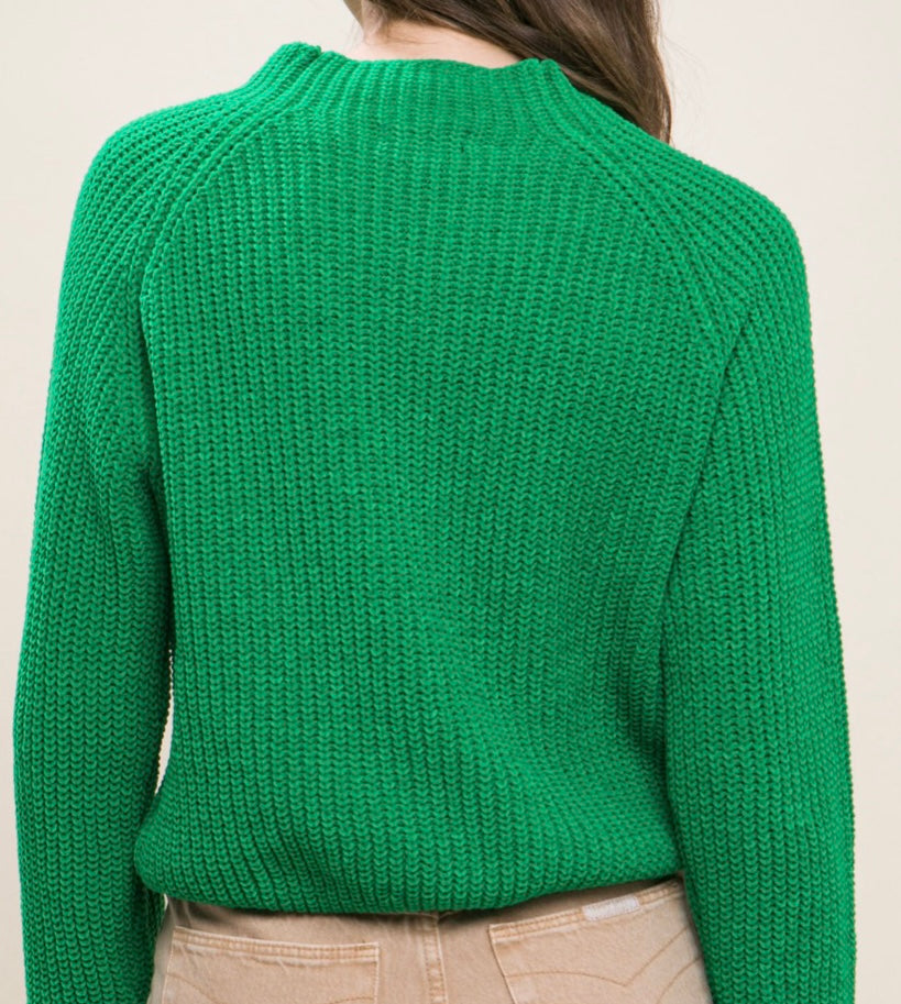 Keep Me Close Sweater, Kelly Green