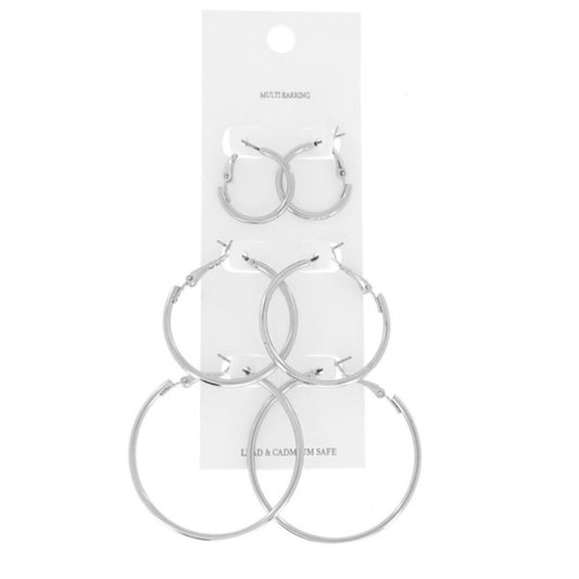 Hoop Earring 3 Pair Set