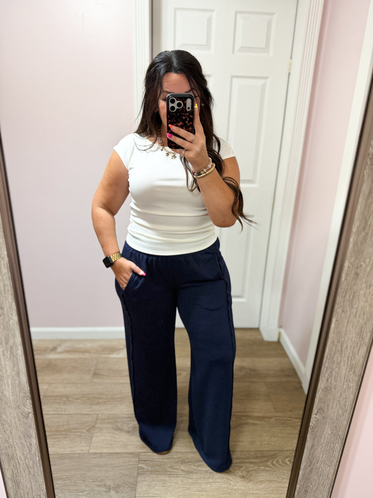 Boat Neck Ruched Sides Knit Top