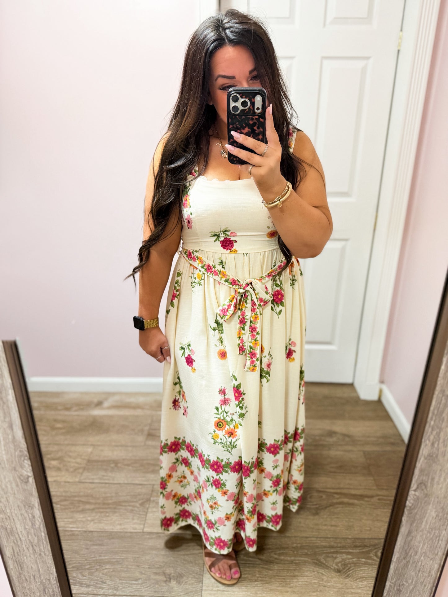 May Blooms Floral Midi Dress