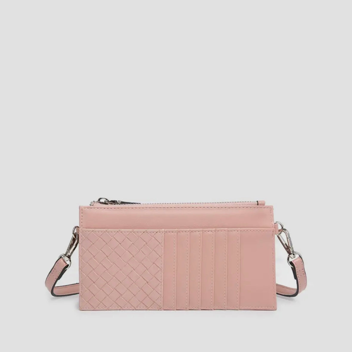 Elle Wallet Crossbody w/Woven Accents