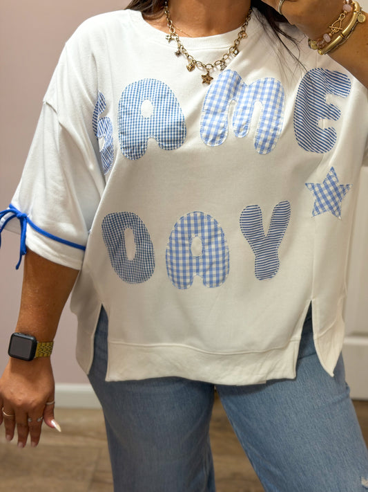 Game Day Patchwork Boxy Top
