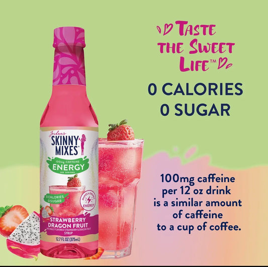 Sugar Free Strawberry Dragon Fruit Energy Syrup