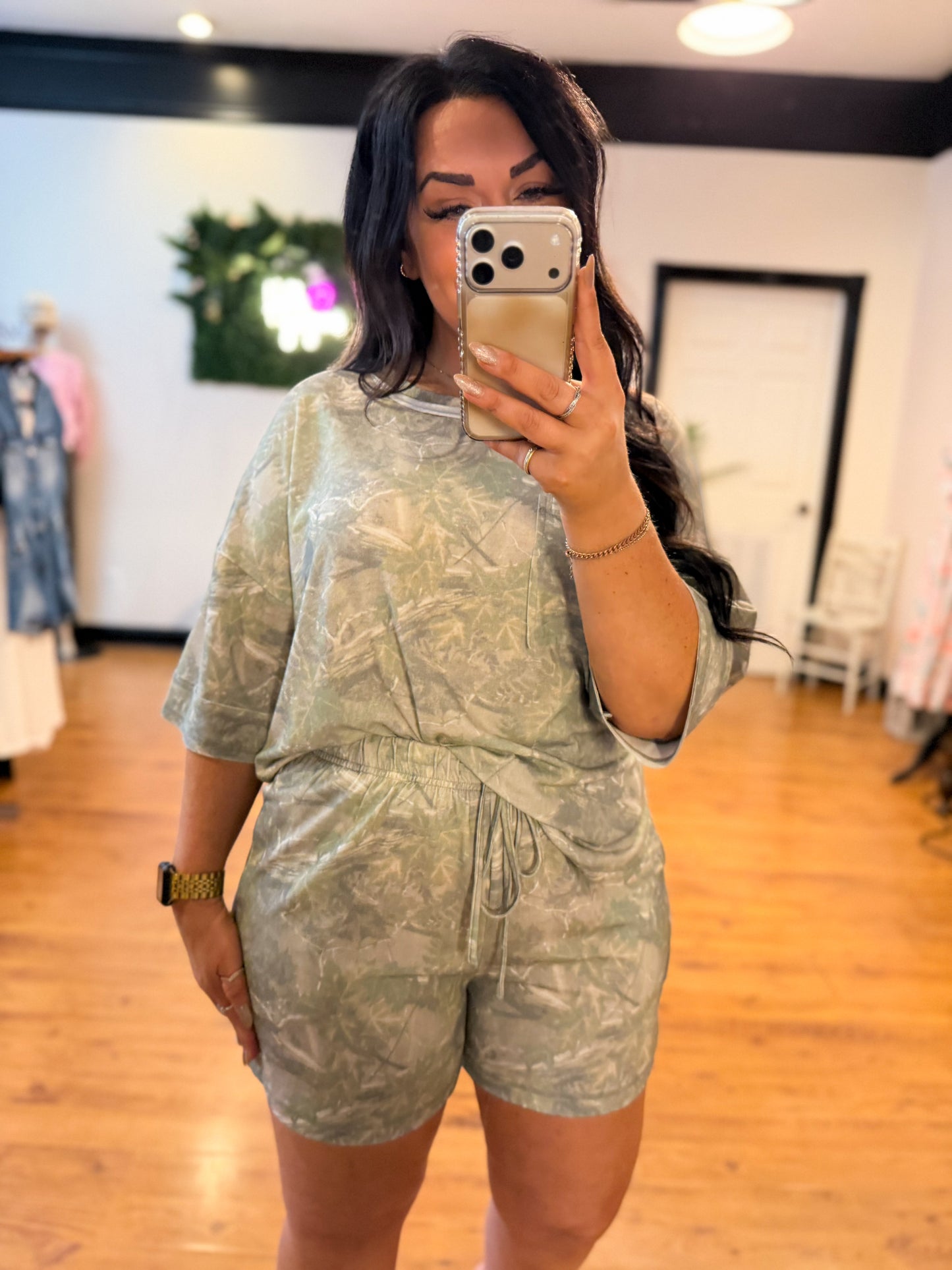 Casual Camo Two Piece Set