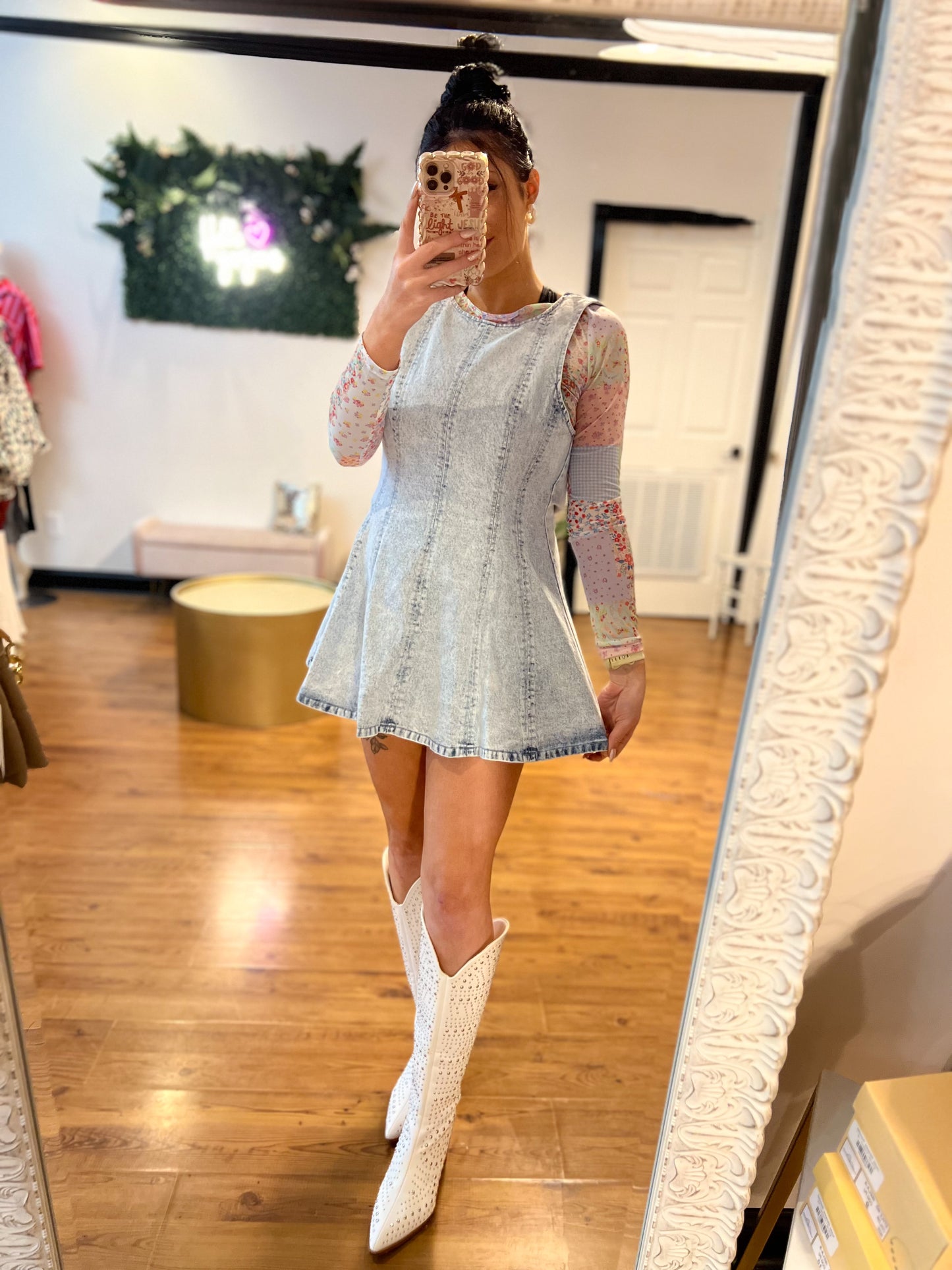 Always A Vibe Denim Romper