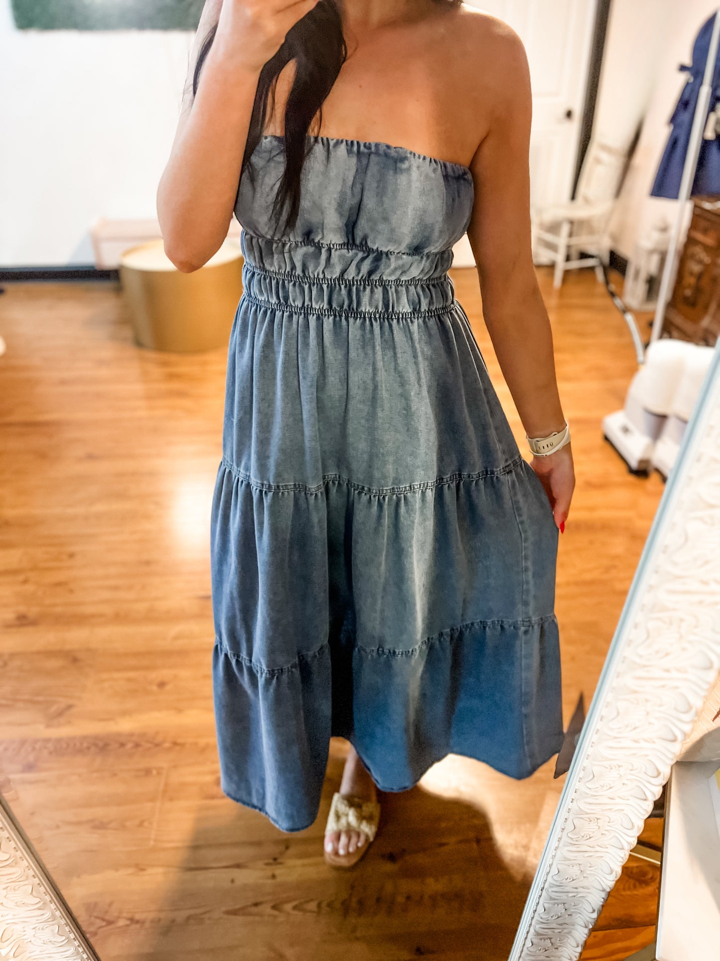 Summer Dreams Denim Midi Dress