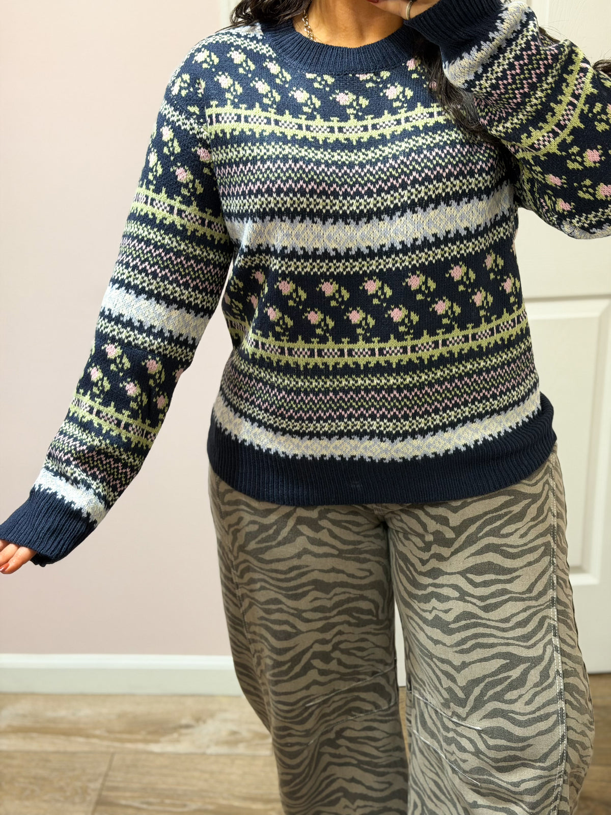 Floral Fair Isle Sweater
