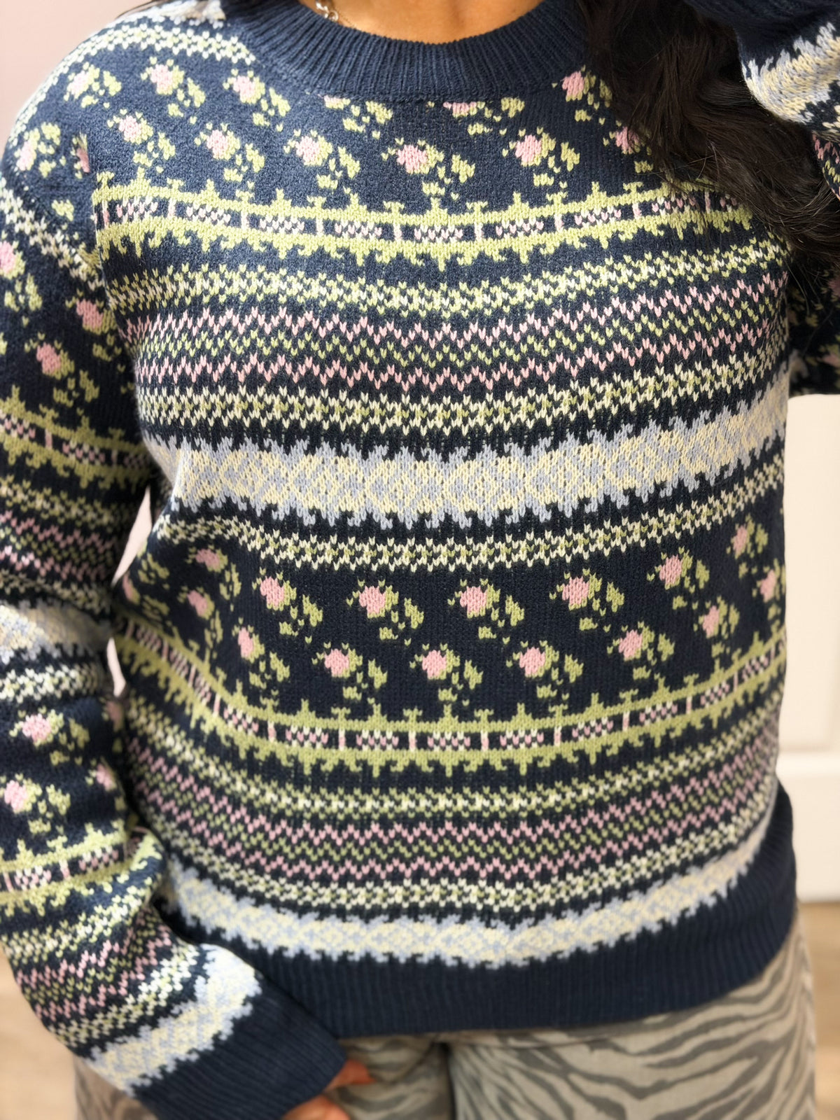 Floral Fair Isle Sweater