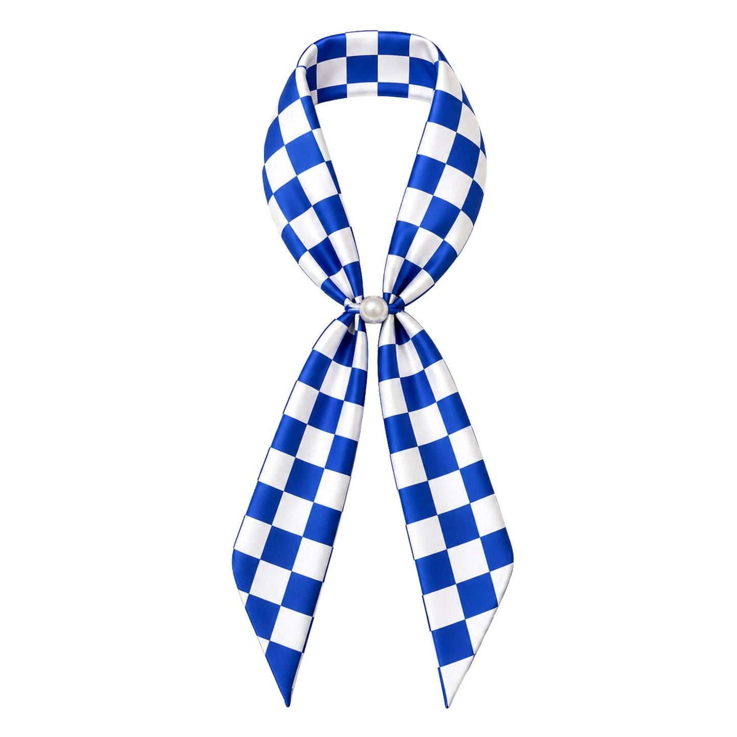 Checkered Gameday Magnetic Scarf Necklace