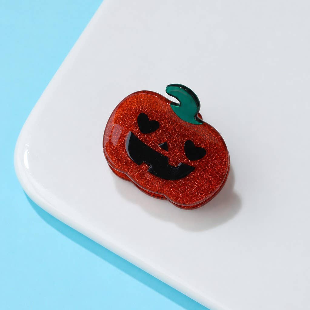 HALLOWEEN PUMPKIN GHOST SET OF 4 HAIR CLAW CLIPS