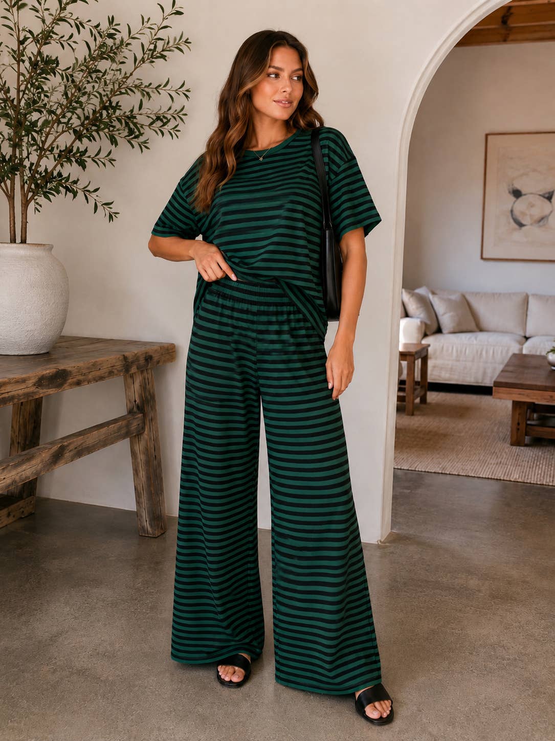 Striped Lounge Set, Hunter
