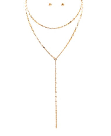 Y Neck Layered Necklace