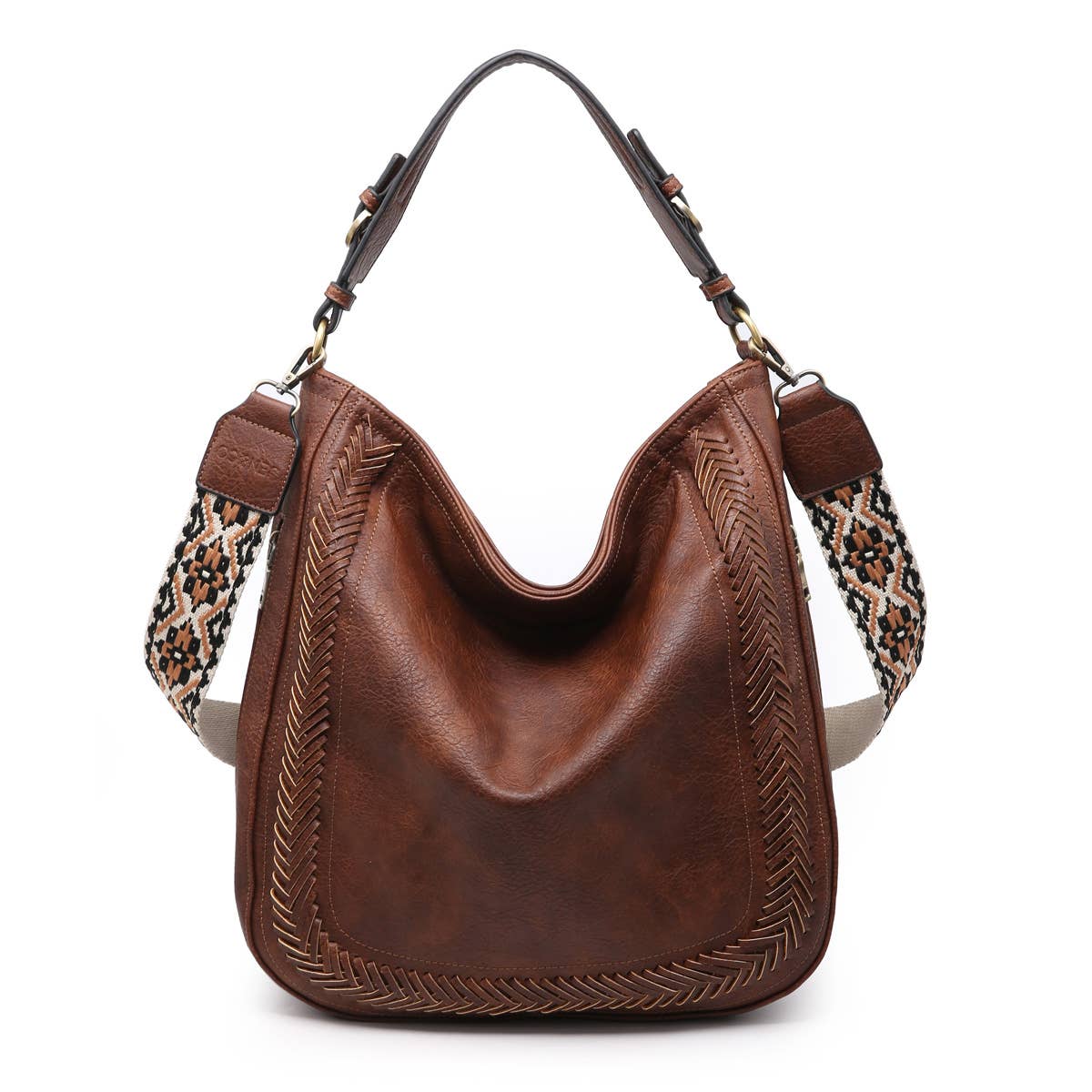 Aris Whipstitch Hobo/Crossbody w/ Guitar Strap