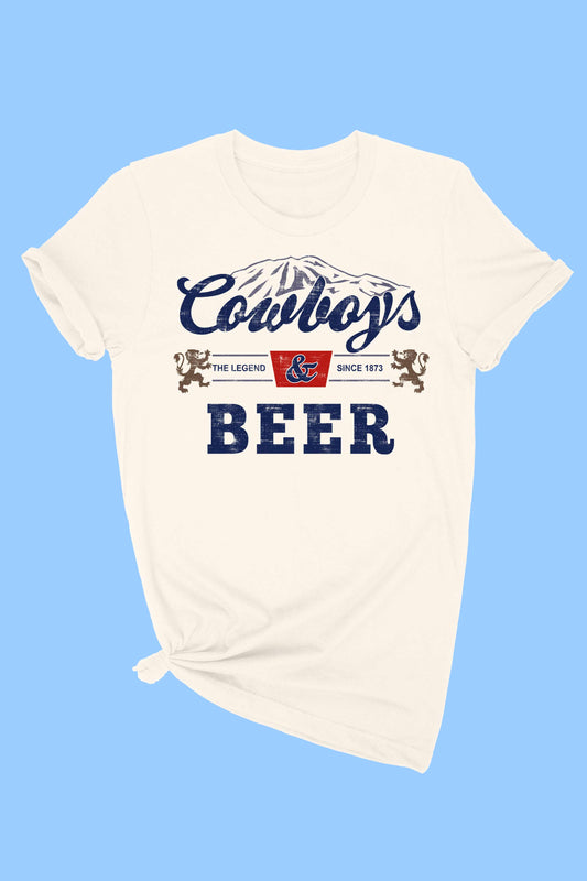 "COWBOYS N BEER" GRAPHIC TEE