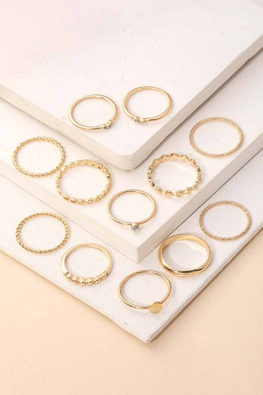 GOLD Delicate Ring Set