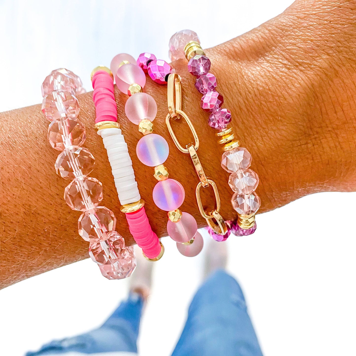 Pink Lemonade Bracelet Stack