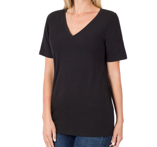 Soft Short Sleeve V-Neck Tee