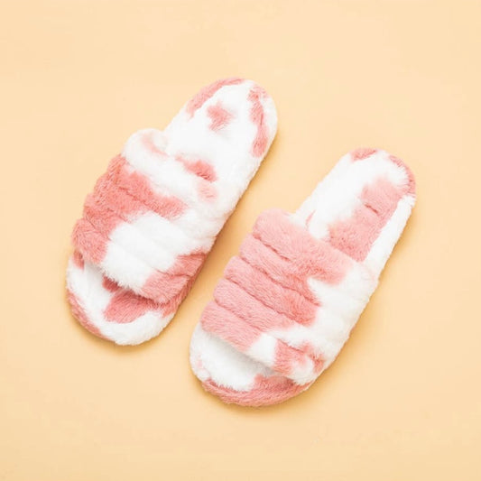Cow Print Slippers