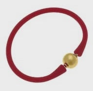 24K Gold Plated Bead Silicone Bracelet