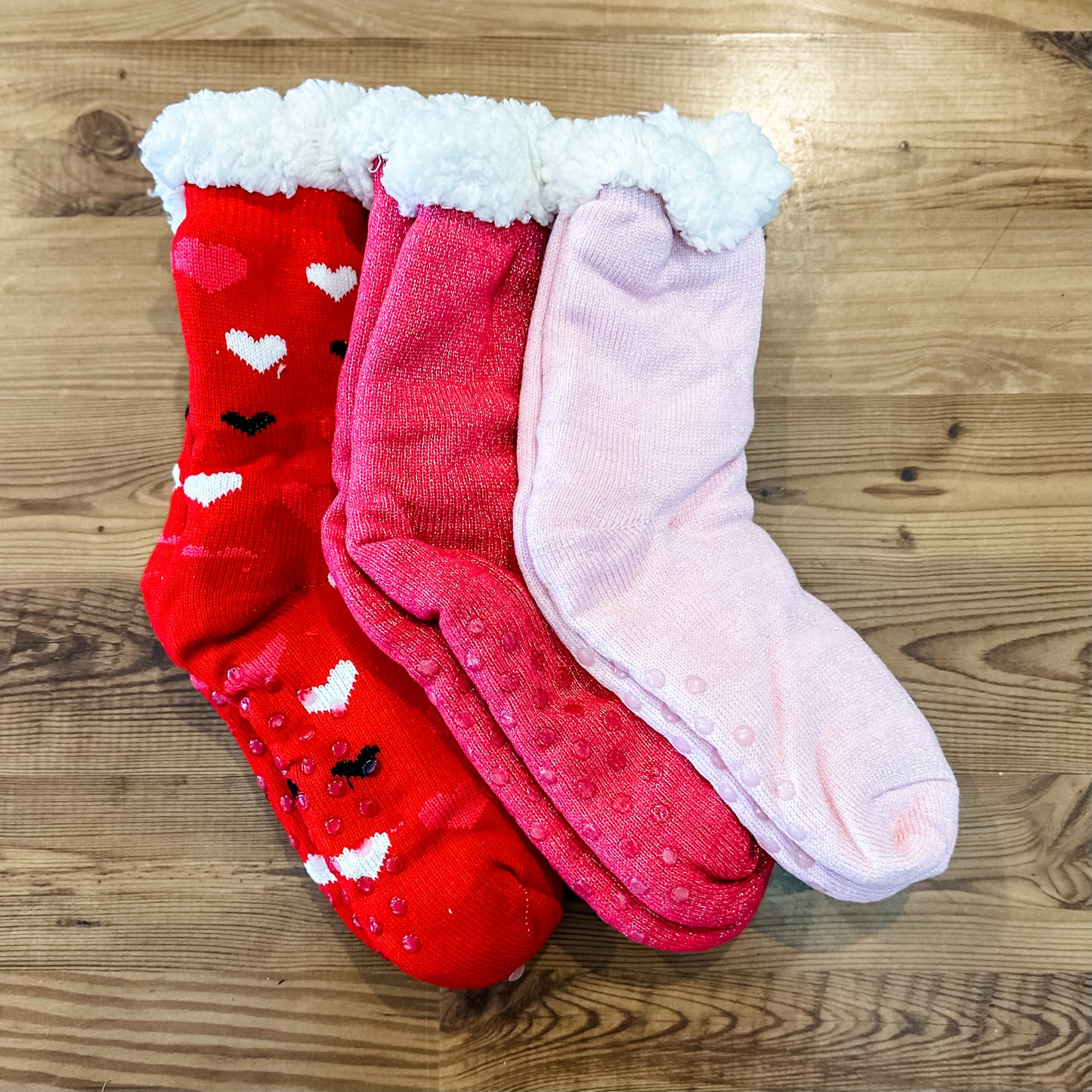 Sherpa Lined Valentine Socks