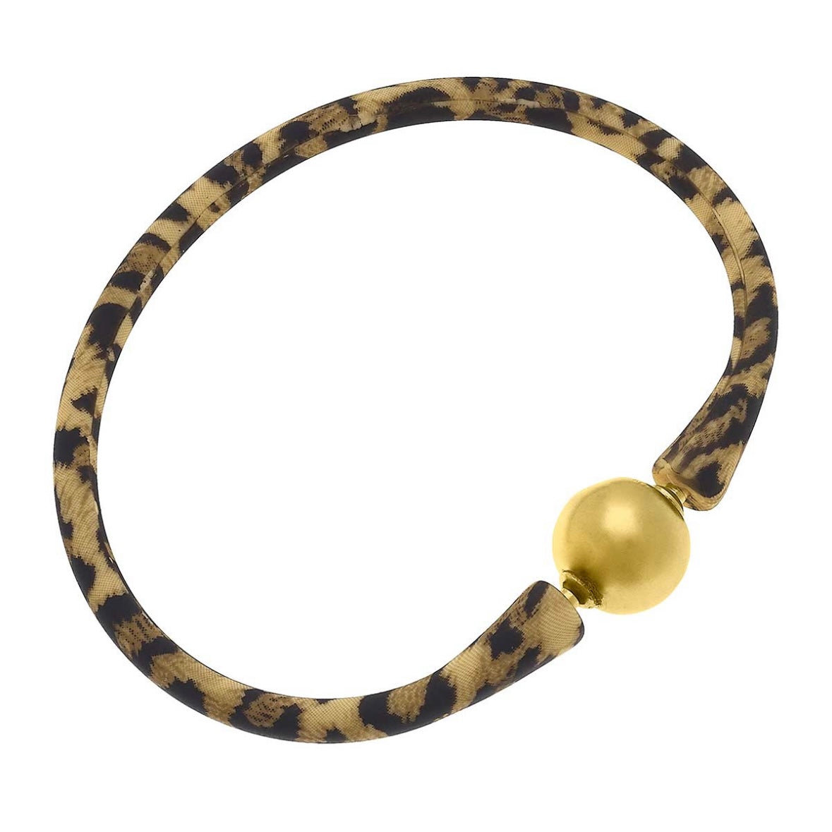 24K Gold Plated Bead Silicone Bracelet