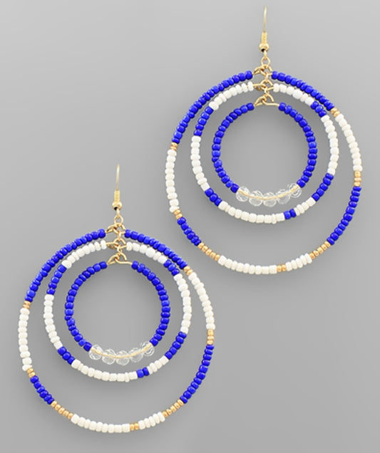 MULTI CIRCLE BEADED EARRINGS