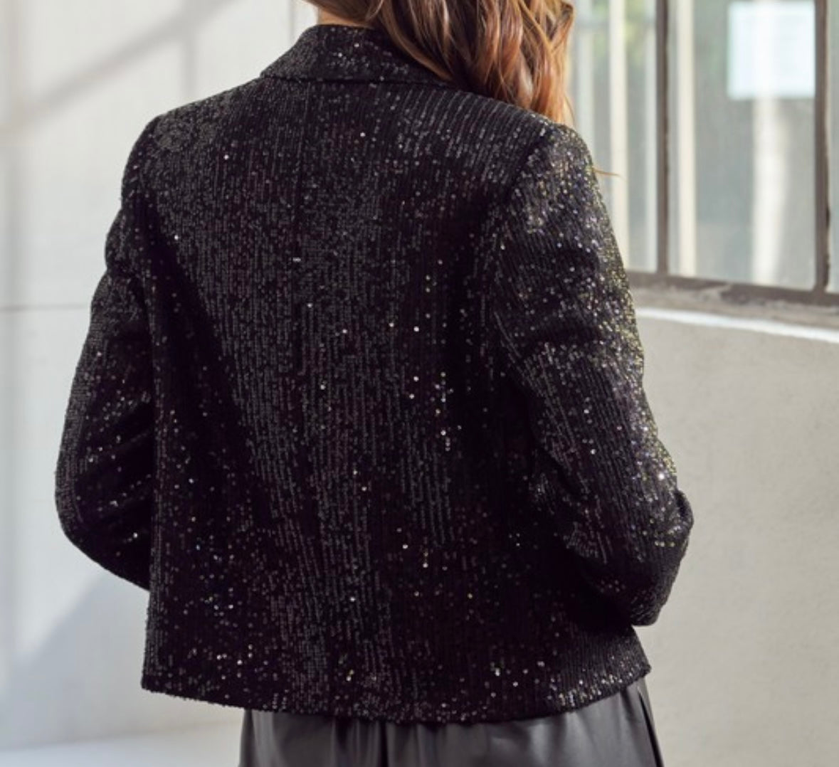 SEQUIN CROP BLAZER