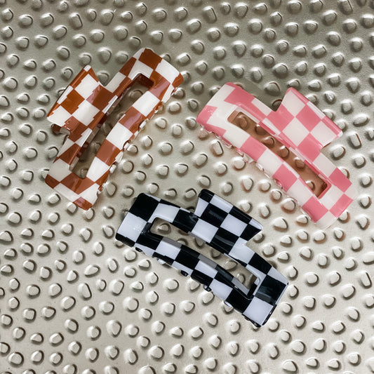 Checkered Claw Clip