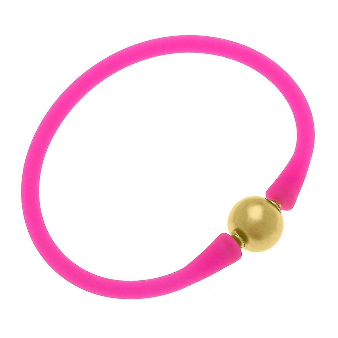 24K Gold Plated Bead Silicone Bracelet